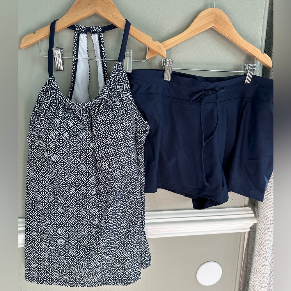 Kona Sol Women’s Tankini Swim Suit with Shorts